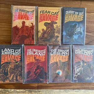 7 DOC SAVAGE Paperback Books Phantom City Fear Cay Quest Qui Always Night 10-16